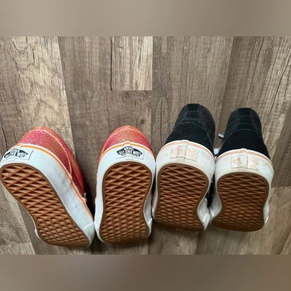 Vans Kids Glitter Slip-On Sneakers - Pink and Gold Bundle Size Girls 13-13.5 - Picture 6 of 6